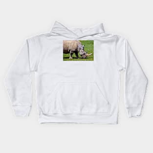 Southern White Rhino Rhinoceros Kids Hoodie